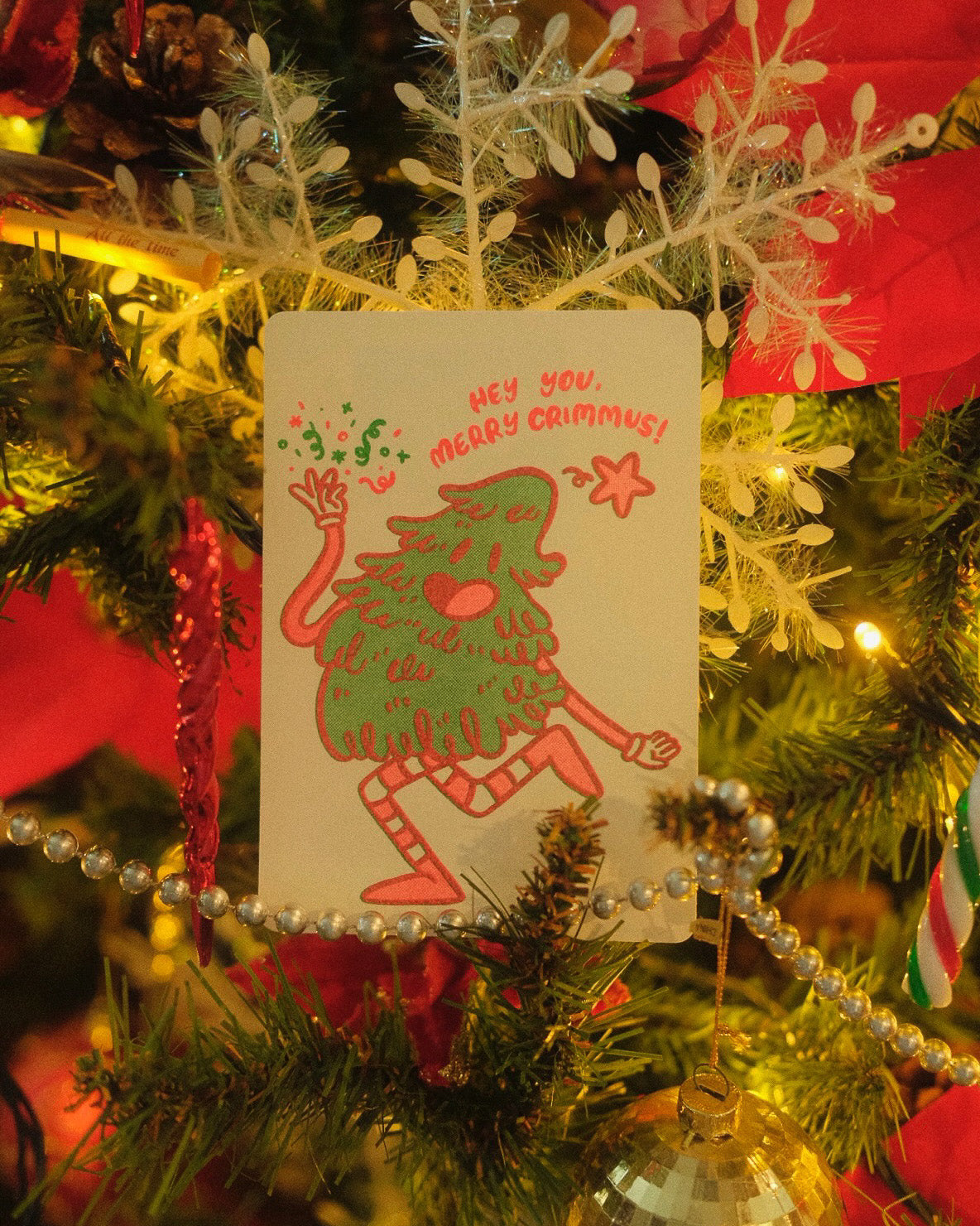 Merry Crimmus Postcard