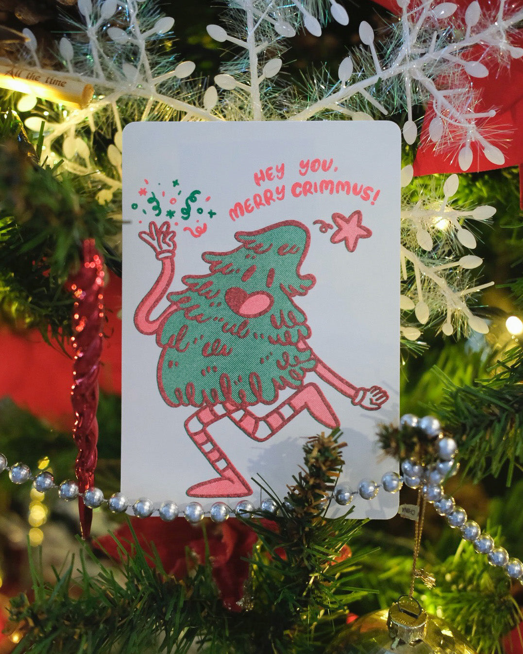 Merry Crimmus Postcard